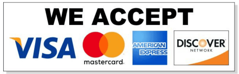 picture of Credit Cards accepeted