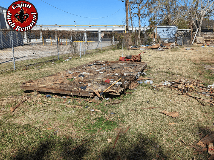 torn down shed remnanants